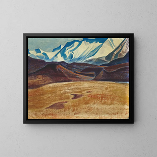 Plains of Depsang - Nicholas Roerich — framed artwork on a wall