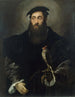 Portrait of a gentleman with a falcon - Niccolò dell'Abate — artwork view