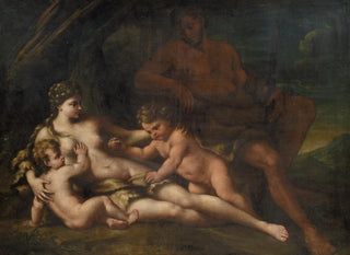 Adam and Eve with Cain and Abel - Nicola Vaccaro — artwork view