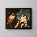 Adam and Eve with the children Cain and Abel - Nicola Vaccaro — framed artwork on a wall