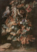 Jay and starling on a vine foot surrounded by bindweed - Nicola van Houbraken — artwork view