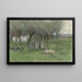 Farmyard painting with a lying pig - Nicolaas Bastert — framed artwork on a wall