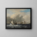the warship of the navy at Westerlaag in Amsterdam - Nicolaas Baur — framed artwork on a wall