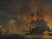 L'incendie sur les quais d'Alger peu après le début du bombardement par la flotte anglo-néerlandaise, 27 août 1816 - Nicolaas Baur — artwork view