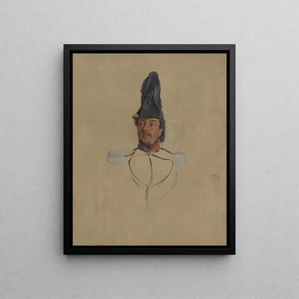 Study of the portrait of Captain T. S. Nabal - Nicolaas Pieneman — framed artwork on a wall