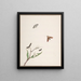 a caterpillar and two butterflies on a branch and two butterflies - Nicolaas Struyk — framed artwork on a wall