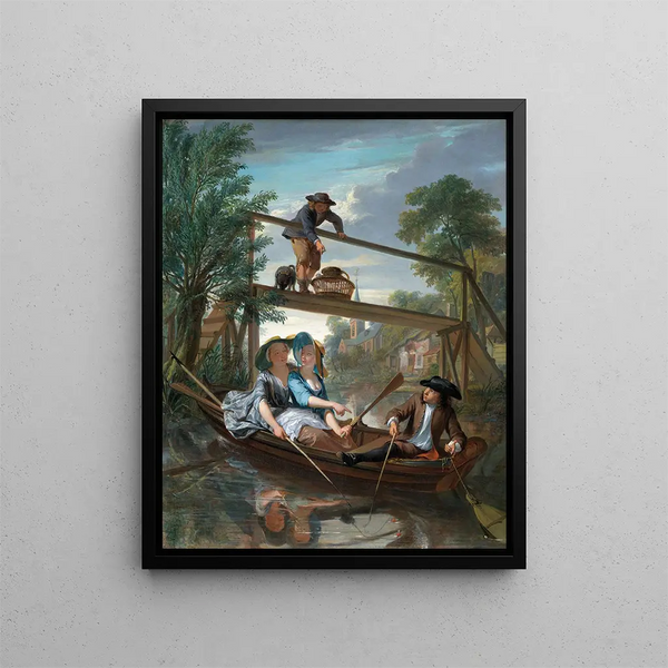 Les pêcheurs - Nicolaas Verkolje — framed artwork on a wall