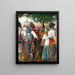 A market scene - Nicolae Vermont — framed artwork on a wall