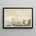 View of River with Boats - Nicolaes Aartman — framed artwork on a wall