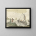 Bateaux sur une rivière venteuse - Nicolaes Aartman — framed artwork on a wall