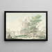 Summer landscape with figures and livestock - Nicolaes Aartman — framed artwork on a wall