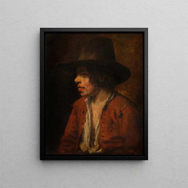 Fisherman - Nicolaes Maes — framed artwork on a wall
