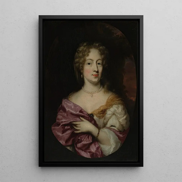 Ingena Rotterdam died in 1704 Fiancée of Admiral Jacob Binkes - Nicolaes Maes — framed artwork on a wall