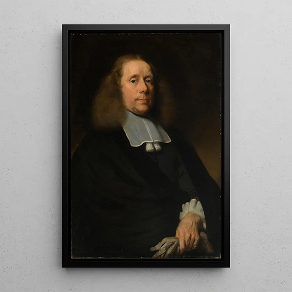 Portrait masculin - Nicolaes Maes — framed artwork on a wall