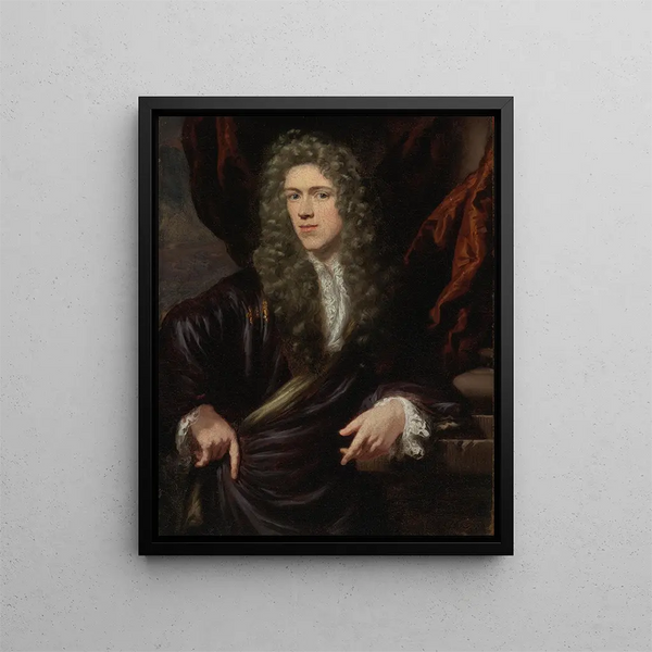 Portrait of a gentleman - Nicolaes Maes — framed artwork on a wall