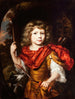 Portrait of a boy with a bow and a dog Amor - Nicolaes Maes — artwork view
