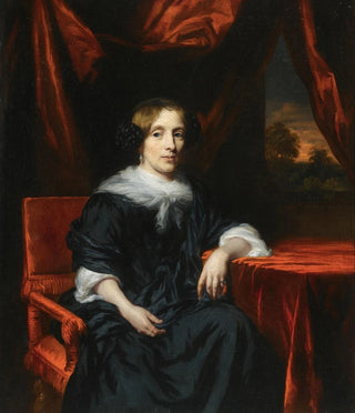 Nicolaes Maes - Portrait of a Lady In Black Dress.webp