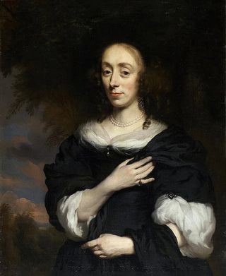 Nicolaes Maes - Portrait of a Woman Wearing a Black Dress.webp