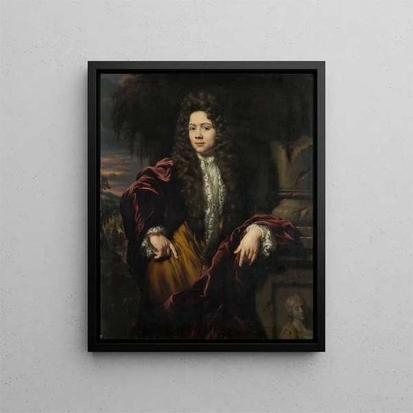 Willem Backer 1656-1731 - Nicolaes Maes — framed artwork on a wall