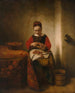 Young woman peeling apples - Nicolaes Maes — artwork view