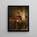 Young woman peeling apples - Nicolaes Maes — framed artwork on a wall