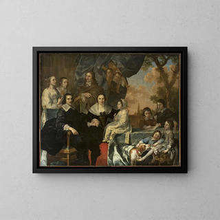 Autoportrait avec la famille - Nicolaes van Helt Stockade — framed artwork on a wall