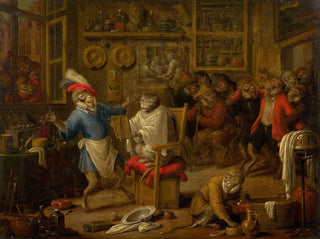 L'atelier des coiffeurs de singes - Nicolaes van Veerendael — artwork view