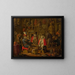 L'atelier du peintre singe - Nicolaes van Veerendael — framed artwork on a wall