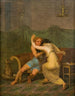 Catullus and Lesbia seeking comfort in his arms for his death spurs - Nicolai Abildgaard — artwork view