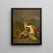 Catullus and Lesbia seeking comfort in his arms for his death spurs - Nicolai Abildgaard — framed artwork on a wall