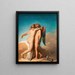 Cupid and Psyche Embracing - Nicolai Abildgaard — framed artwork on a wall