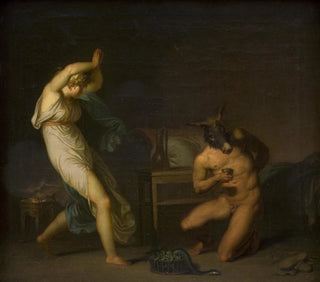 Fotis painting sees her lover Lucius transformed into a donkey, motif from The Golden Ass - Nicolai Abildgaard — artwork view