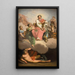 Frederik V Painting as a patron of sciences and arts - Nicolai Abildgaard — framed artwork on a wall