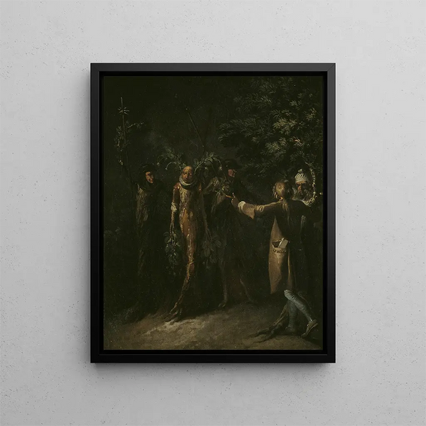 Ludvig Holberg's Niels Klim's Journey to the Inner World - Nicolai Abildgaard — framed artwork on a wall