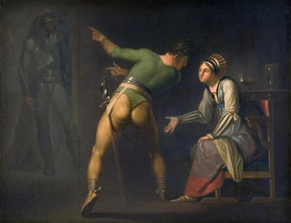 Hamlet and his mother, scene from Hamlet by Shakespeare - Nicolai Abildgaard — artwork view