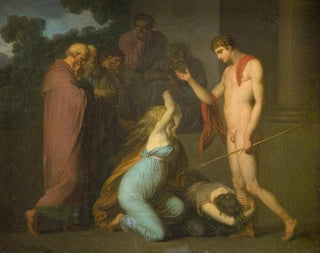 Ismène and Antigone plead with Theseus - Nicolai Abildgaard — artwork view