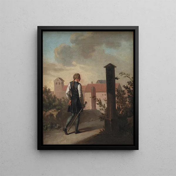 Niels Klim à Potu - Nicolai Abildgaard — framed artwork on a wall