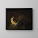 The Queen's Governess tells the young girl the myth of Love and Psyche, motif from Apuleius, The Golden Ass - Nicolai Abildgaard — framed artwork on a wall