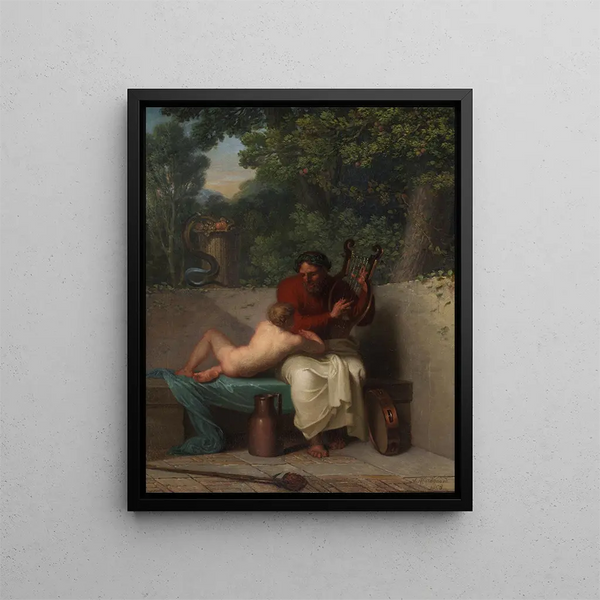 The Greek poet Anacreon and Bathyll - Nicolai Abildgaard — framed artwork on a wall