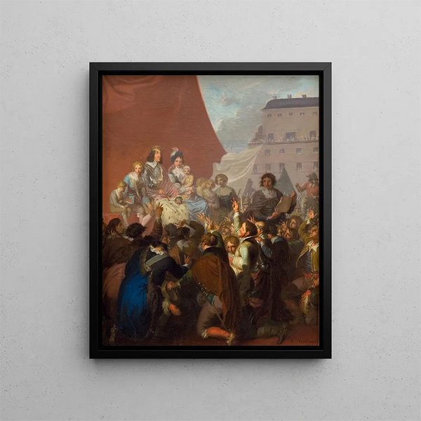 Le serment de fidélité en 1660 - Nicolai Abildgaard — framed artwork on a wall