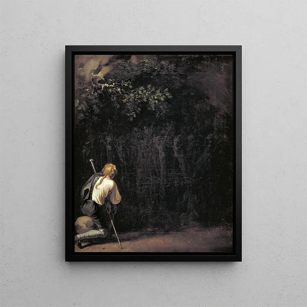 Les prières des Potuans à la fête du Dieu insondable - Nicolai Abildgaard — framed artwork on a wall