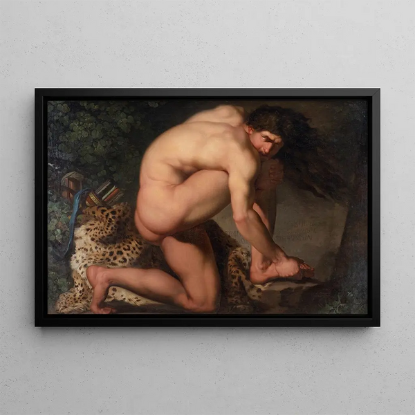 Philoctète blessé - Nicolai Abildgaard — framed artwork on a wall