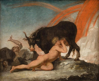 Ymir nursing the cow Audhumla - Nicolai Abildgaard — artwork view