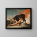 Ymir nursing the cow Audhumla - Nicolai Abildgaard — framed artwork on a wall