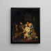 Children playing with a dog - Nicolas-André Monsiau — framed artwork on a wall