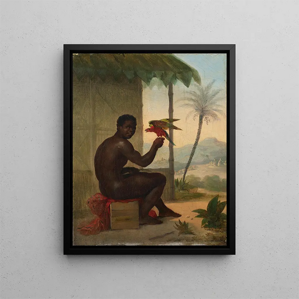 the Brazilian Slave Painting - Nicolas-Antoine Taunay — framed artwork on a wall