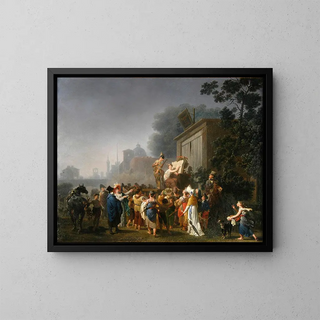 Comédiens ambulants - Nicolas-Antoine Taunay — framed artwork on a wall