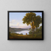 View of Lake Nemi - Nicolas-Didier Boguet — framed artwork on a wall