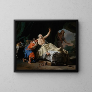 Isaac blessing Jacob - Nicolas-Guy Brenet — framed artwork on a wall