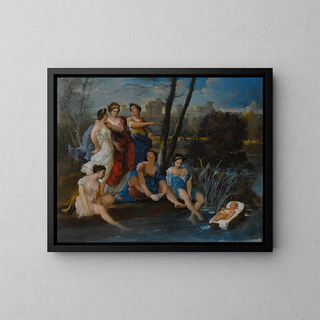 La découverte de Moïse - Nicolas-Pierre Loir — framed artwork on a wall